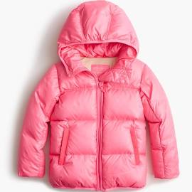 This cute pink puffer jacket is from Crewcuts or Jcrew